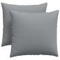 Preview: Sofakissen 2 pcs Hellgrau 45 x 45 cm Stoff