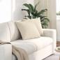 Preview: ARDEBO.de - Sofa Kissen 2 pcs Beige 45 x 45 cm Stoff