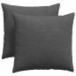 Preview: Sofakissen 2 Stück Dunkelgrau 45 x 45 cm Cordstoff