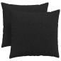 Preview: Sofakissen 2 pcs Schwarz 50 x 50 cm Stoff