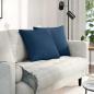 Preview: ARDEBO.de - Sofakissen 2 pcs Blau 50 x 50 cm Stoff