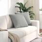 Preview: ARDEBO.de - Sofa Kissen 2 pcs Hellgrau 50 x 50 cm Stoff