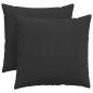 Preview: Sofa Kissen 2 pcs Schwarz 50 x 50 cm Stoff