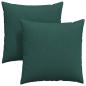 Preview: ARDEBO.de - Sofakissen 2 pcs Dunkelgrün 60 x 60 cm Stoff