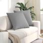 Preview: ARDEBO.de - Sofakissen 2 pcs Grau 60 x 60 cm Stoff