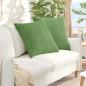 Preview: ARDEBO.de - Sofakissen 2 pcs Hellgrün 60 x 60 cm Cordstoff