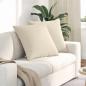 Preview: ARDEBO.de - Sofa Kissen 2 pcs Beige 60 x 60 cm Stoff