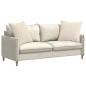 Preview: Sofa Kissen 2 pcs Beige 60 x 60 cm Stoff