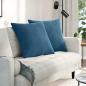 Preview: ARDEBO.de - Sofakissen 2 pcs Blau 80 x 80 cm Cordstoff