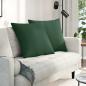 Preview: ARDEBO.de - Sofakissen 2 pcs Dunkelgrün 80 x 80 cm Cordstoff