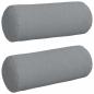 Preview: Bolsterkissen 2 pcs Hellgrau Ø 15 x 40 cm Stoff