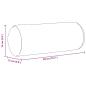 Preview: Bolsterkissen 2 pcs Hellgrau Ø 15 x 40 cm Stoff