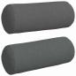 Preview: Bolsterkissen 2 pcs Dunkelgrau Ø 15 x 40 cm Stoff