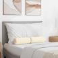 Preview: ARDEBO.de - Bolsterkissen 2 pcs Creme Ø 15 x 40 cm Cordstoff
