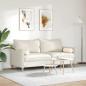 Preview: Bolsterkissen 2 pcs Creme Ø 15 x 40 cm Cordstoff