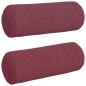 Preview: Bolsterkissen 2 pcs Weinrot Ø 25 x 70 cm Stoff