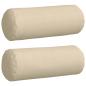Preview: Bolsterkissen 2 pcs Creme Ø 25 x 70 cm Stoff