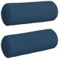 Preview: Bolsterkissen 2 pcs Blau Ø 25 x 70 cm Stoff