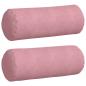 Preview: Bolsterkissen 2 pcs Rosa Ø 25 x 70 cm Cordstoff