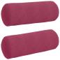 Preview: Bolsterkissen 2 pcs Weinrot Ø 25 x 70 cm Cordstoff