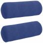 Preview: Bolsterkissen 2 pcs Polizeiblau Ø 25 x 70 cm Cordstoff