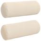 Preview: Bolsterkissen 2 pcs Beige Ø 25 x 70 cm Mikrofaserstoff