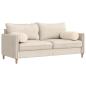 Preview: Bolsterkissen 2 pcs Beige Ø 25 x 70 cm Mikrofaserstoff
