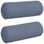 Preview: Bolsterkissen 2 pcs Blau Ø 25 x 70 cm Cordstoff