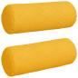 Preview: Bolsterkissen 2 pcs Helles Gelb Ø 25 x 70 cm Cordstoff