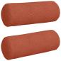 Preview: Bolsterkissen 2 pcs Rot-Orange Ø 25 x 70 cm Cordstoff