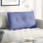 Preview: ARDEBO.de - Rücken Kissen Jeans blau 80 x 19 x 50 cm Stoff