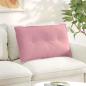 Preview: ARDEBO.de - Rücken Kissen Rosa 80 x 50 cm Cordstoff