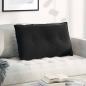 Preview: ARDEBO.de - Rücken Kissen Schwarz 80 x 50 cm Cordstoff