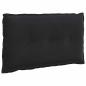 Preview: Rücken Kissen Schwarz 80 x 50 cm Cordstoff