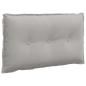 Preview: Rücken Kissen Hellgrau 80 x 50 cm Mikrofaserstoff