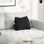 Preview: ARDEBO.de - Rücken Kissen Schwarz 45 x 20 x 35 cm Stoff