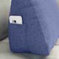 Preview: Rücken Kissen Jeans blau 45 x 20 x 35 cm Stoff