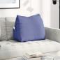 Preview: ARDEBO.de - Rücken Kissen Jeans blau 60 x 20 x 50 cm Stoff