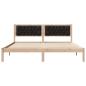 Preview: Bettrahmen Schwarz 160 x 200 cm Massives Kiefernholz