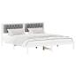 Preview: Bettgestell mit Kopfteil Hellgrau 160 x 200 cm Stoff