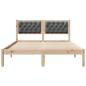 Preview: Bettrahmen Dunkelgrau 150 x 200 cm Massives Kiefernholz