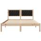 Preview: Bettrahmen Schwarz 140 x 200 cm Massives Kiefernholz