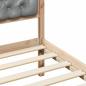Preview: ARDEBO.de - Bettgestell mit Kopfteil Hellgrau 90 x 200 cm Stoff