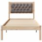Preview: Bettrahmen mit Kopfteil Taupe 80 x 200 cm Massives Kiefernholz