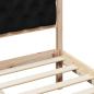 Preview: Bettgestell mit Kopfteil Schwarz 90 x 190 cm Stoff