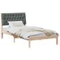 Preview: Bettgestell mit gepolstertem Kopfteil Braun 100 x 200 cm