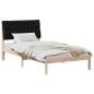 Preview: Bettgestell mit gepolstertem Kopfteil Braun 100 x 200 cm