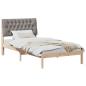 Preview: Bettgestell mit gepolstertem Kopfteil Braun 100 x 200 cm