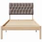 Preview: Bettgestell mit gepolstertem Kopfteil Braun 90 x 200 cm