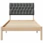 Preview: Bettgestell mit gepolstertem Kopfteil Braun 90 x 190 cm